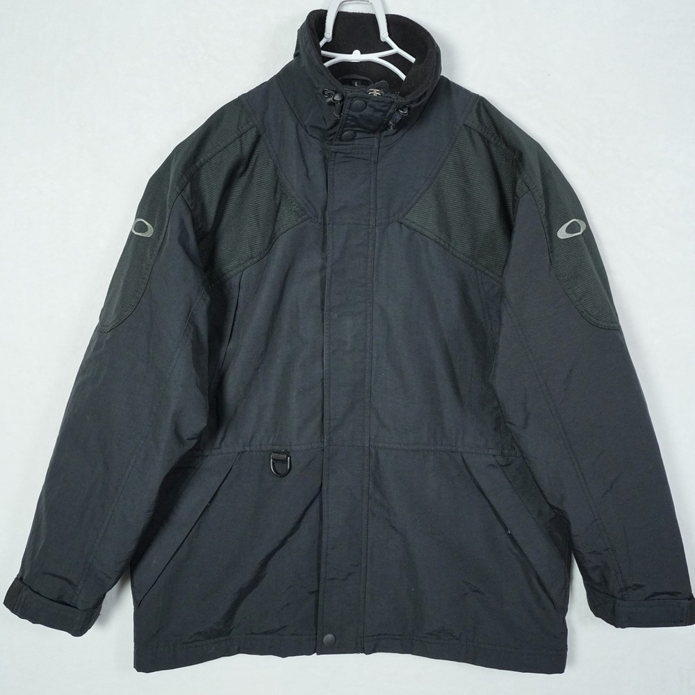 Vintage‎ Oakley Software Mens Black Technical Shell Jacket Large Gorpcore - READ